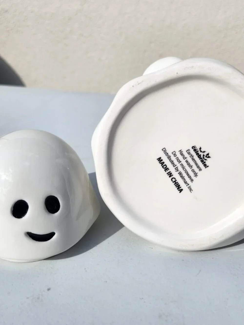 NEW Ceramic Ghost Cookie Jar Treat Food Storage Candy Kitchen Decor White Party